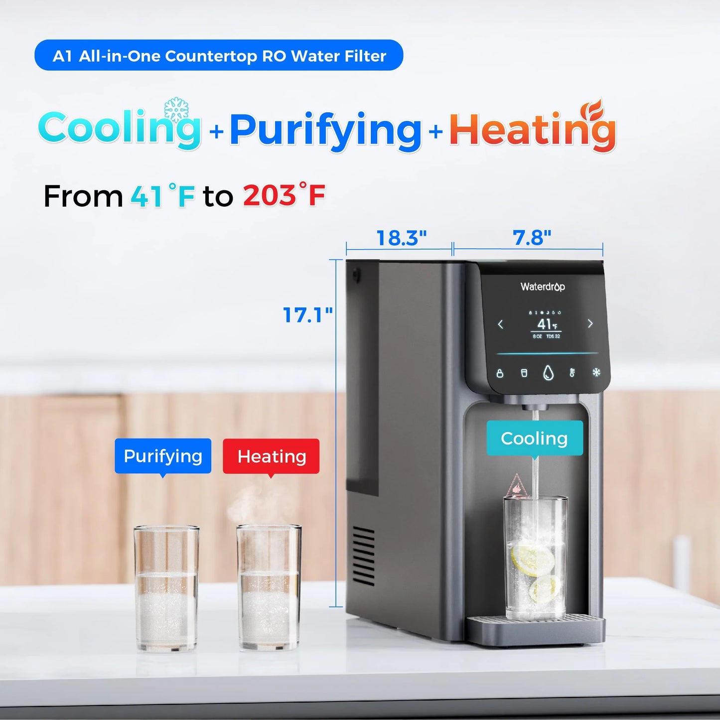Reverse Osmosis Hot Cold Water Dispenser, A1